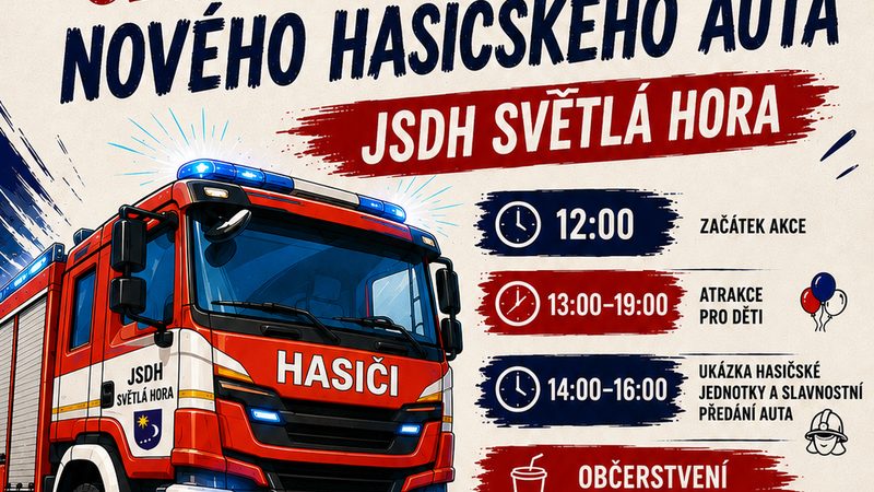 Slavnostní předání hasičského auta