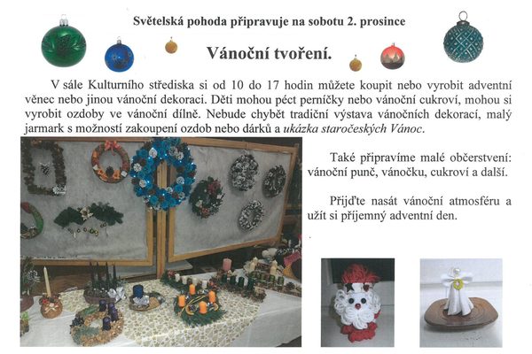 Vánoční tvoření 2.12.2023