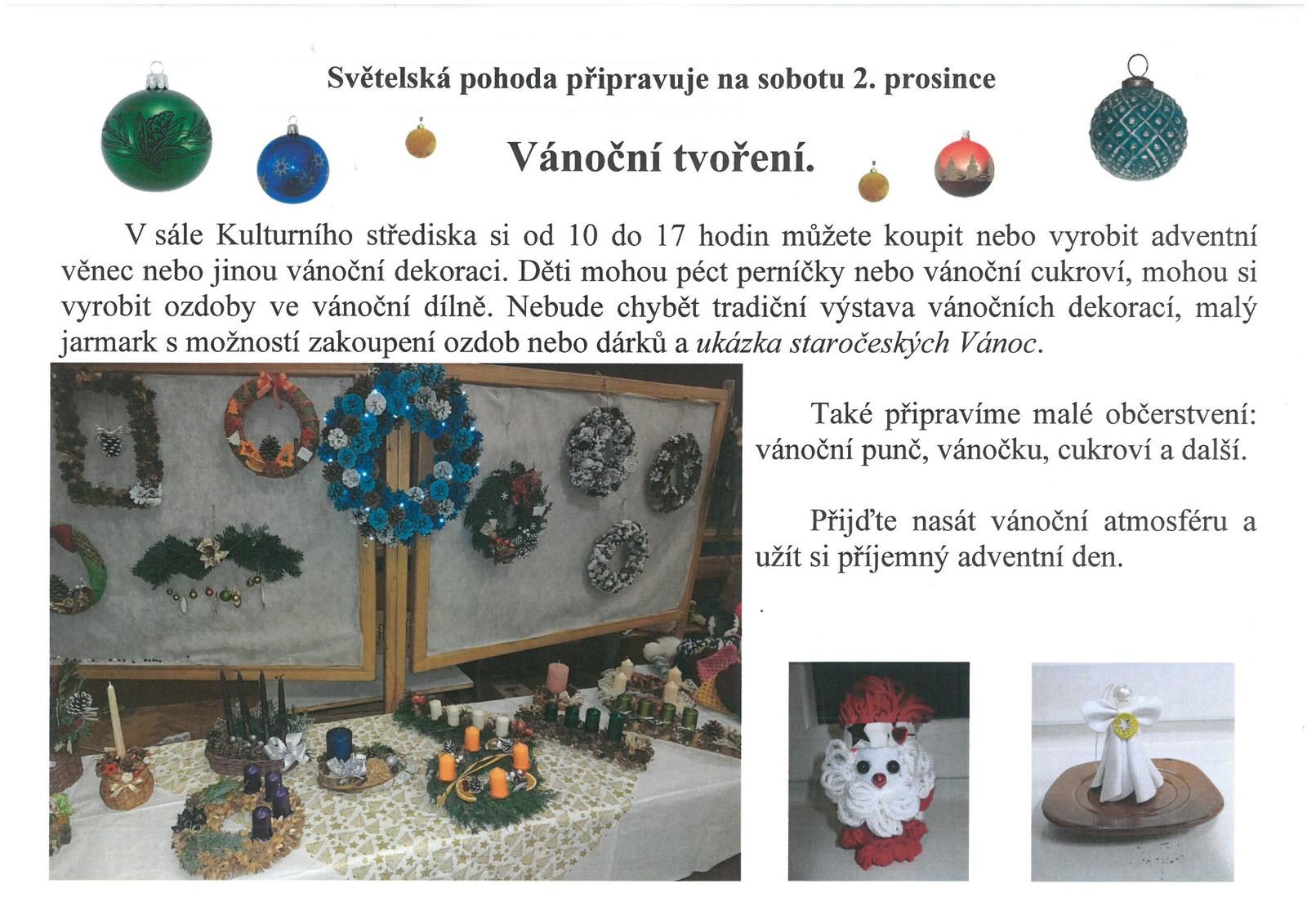 Vánoční tvoření 2.12.2023