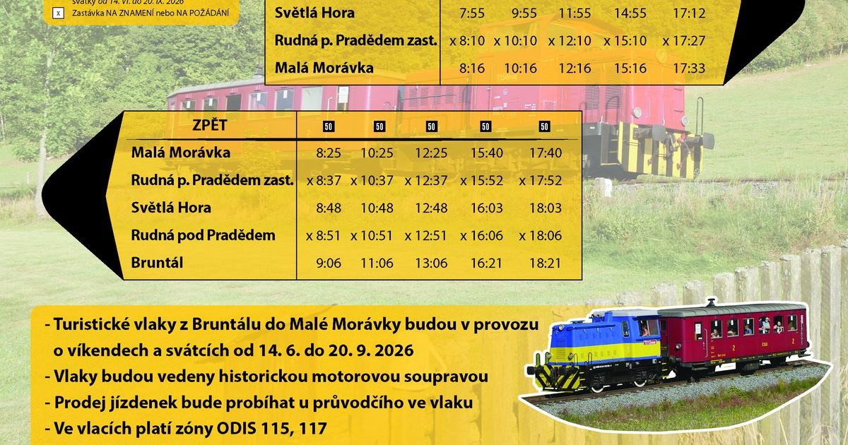 Prázdninový výletní vlak