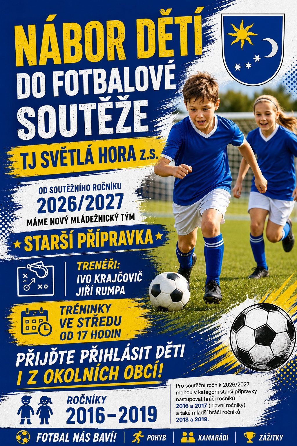 Nábor dětí do fotbalové soutěže