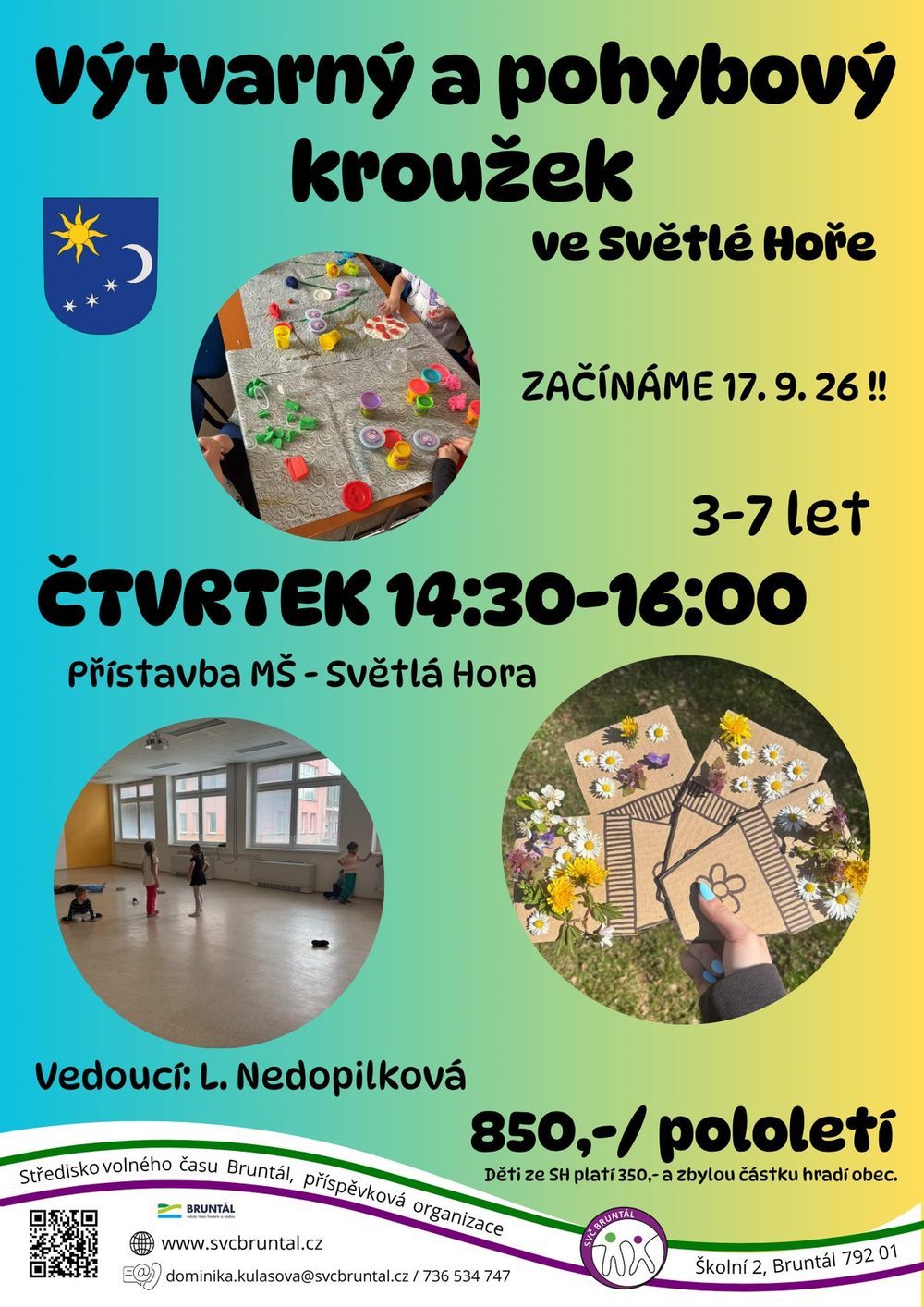 Výtvarný a pohybový kroužek pro děti.